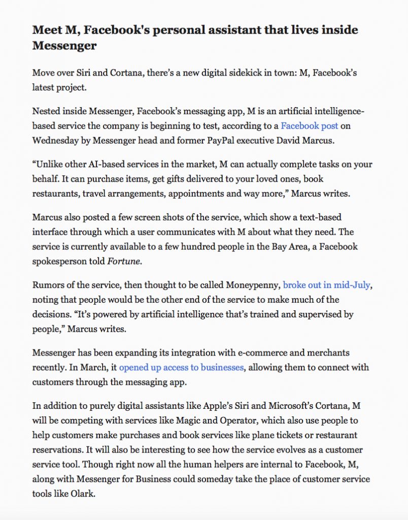 Facebook M